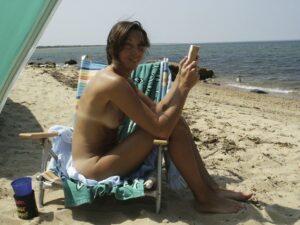 mature nude beach milf photos sunbathing outdoors