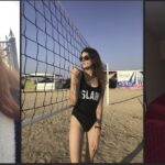 Amateur nude model with small tits and fit body posing in a natural Iceland setting