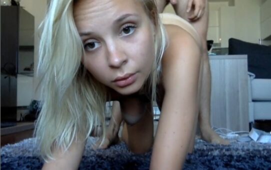 blonde girlfriend homemade living room video preview