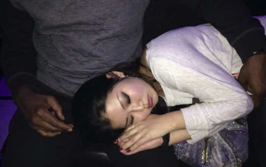 asian amateur interracial couple at home